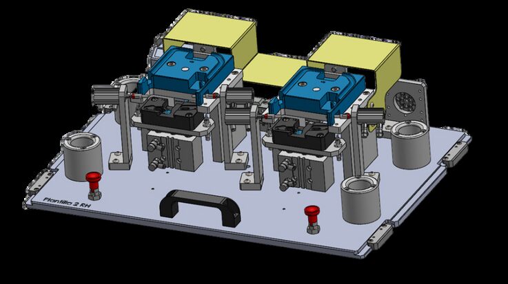 CAD design of the modular clipping tooling